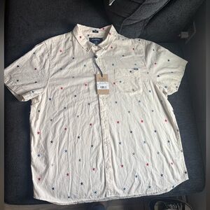 Chubbies The All Stars No Stripes Friday Shirt Men sizes Cream Resort Patriotic
